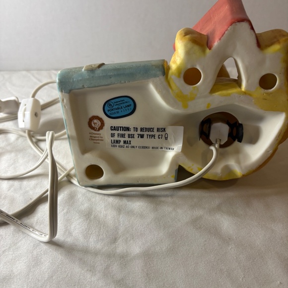 Vintage Disney Classic Winnie Pooh Piglet Book Reading Night Light Nursery Lamp - Picture 7 of 10